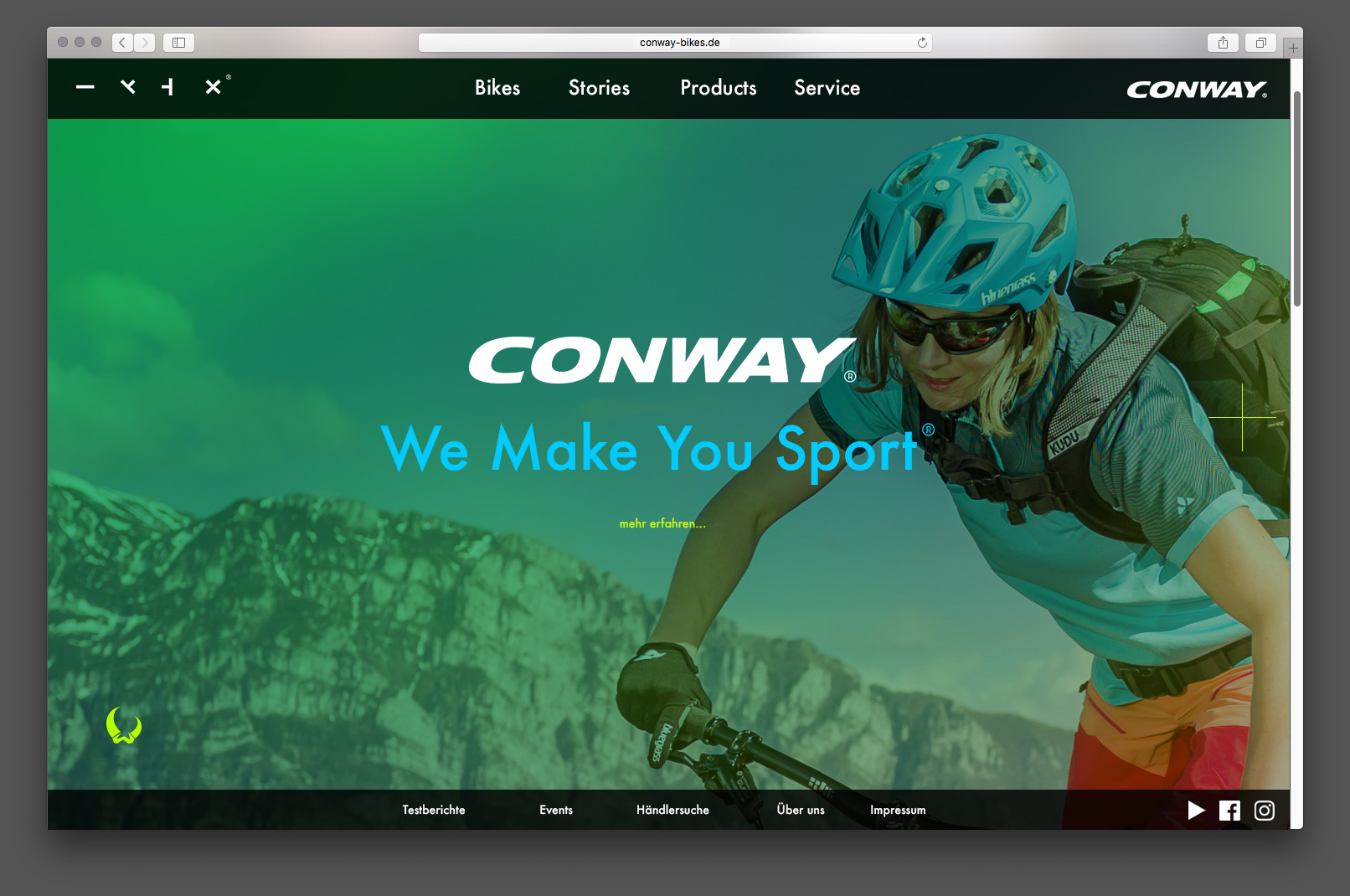 Webdesign Conway Bikes 2016