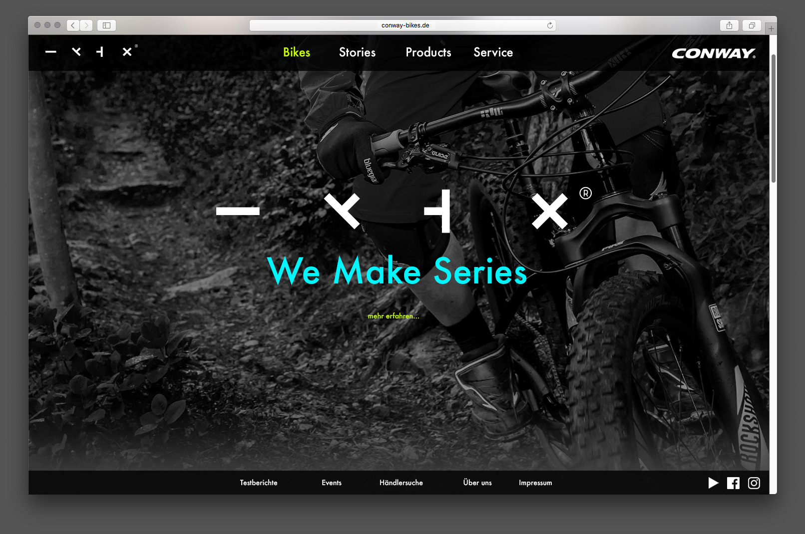 Webdesign Conway Bikes 2016