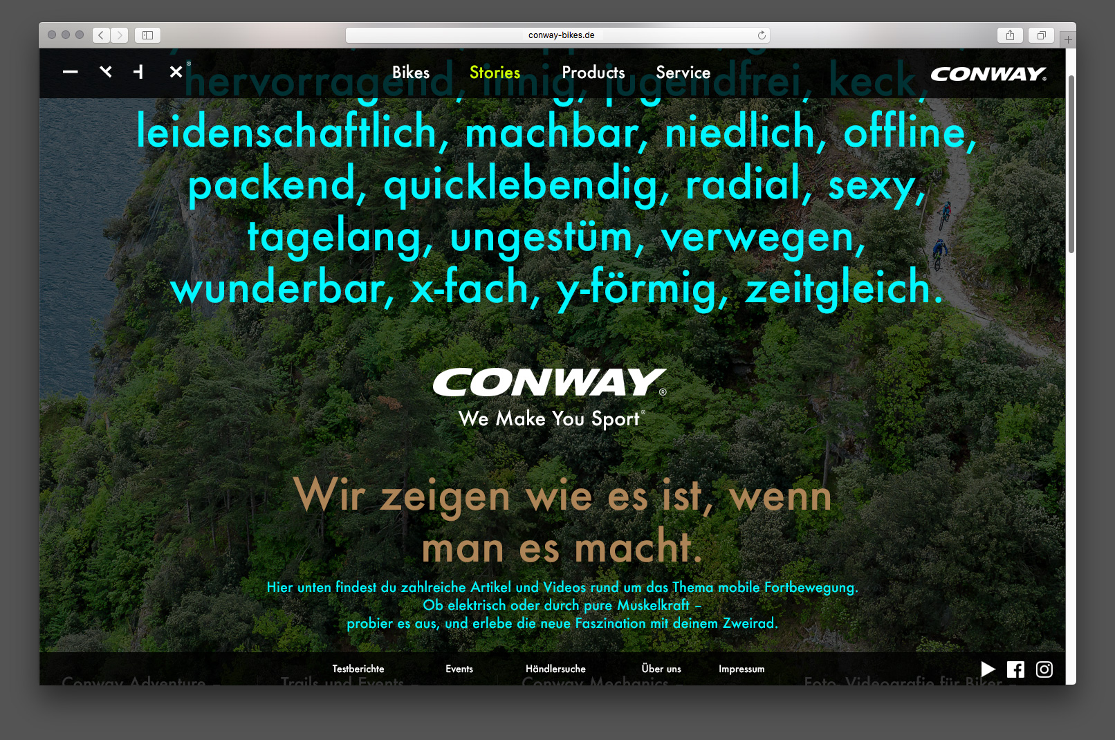 Webdesign Conway Bikes 2016